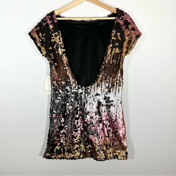 TOBI - NWT Shine Me Up Sequin Mini Shift Dress Size XS - Picture 6 of 10